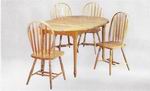 Round dining table with arrow back chairs