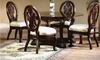 Round glass top table with New Castle side chairs