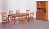 Ladder back chair set with solid hardwood table