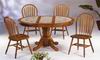 Floral tile top table with arrowback chairs