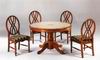 48 inch round table with ovalback cushion chairs